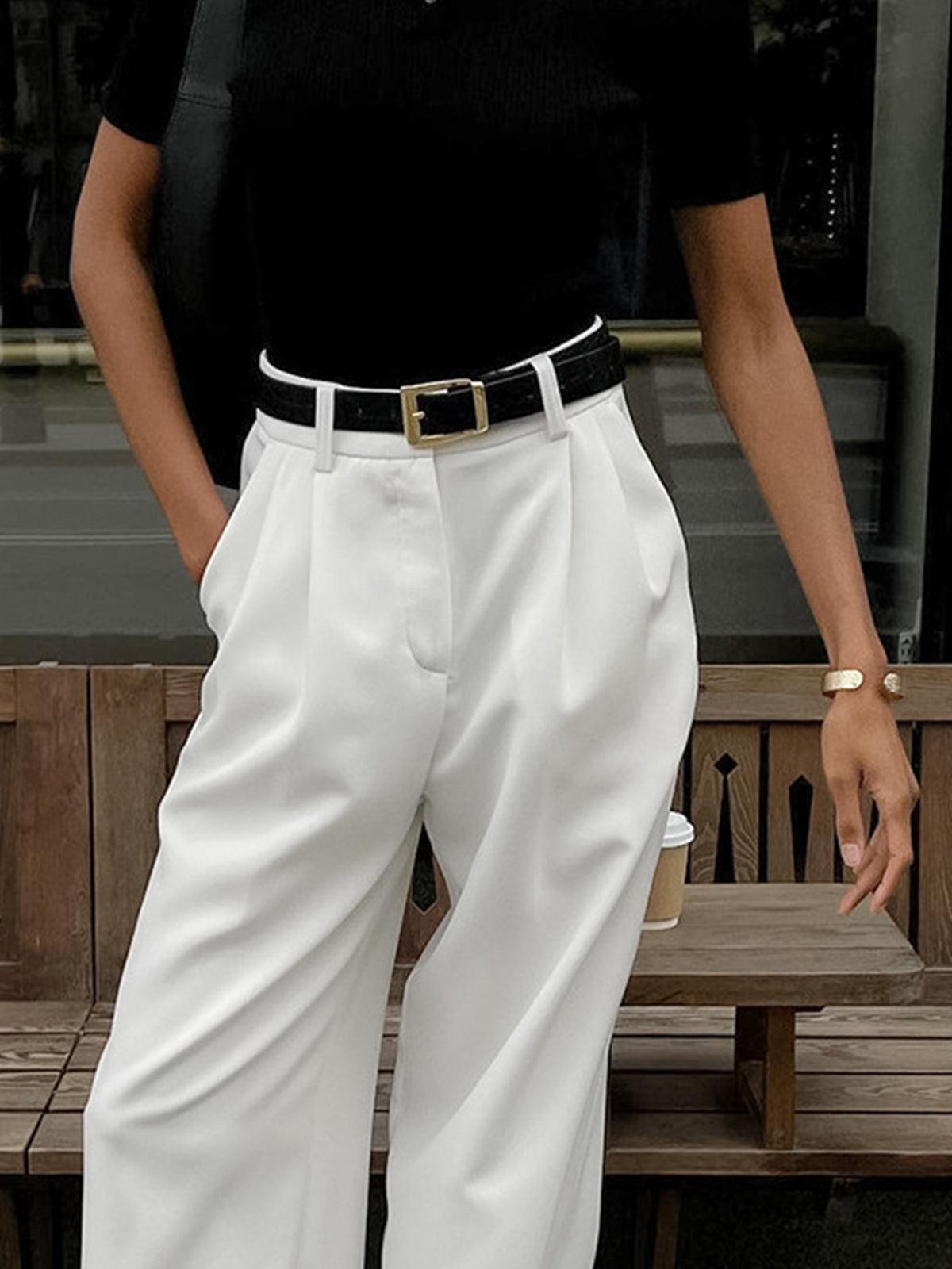 Image of Blair | Women's High-Waisted Pleated Wide Leg Pants