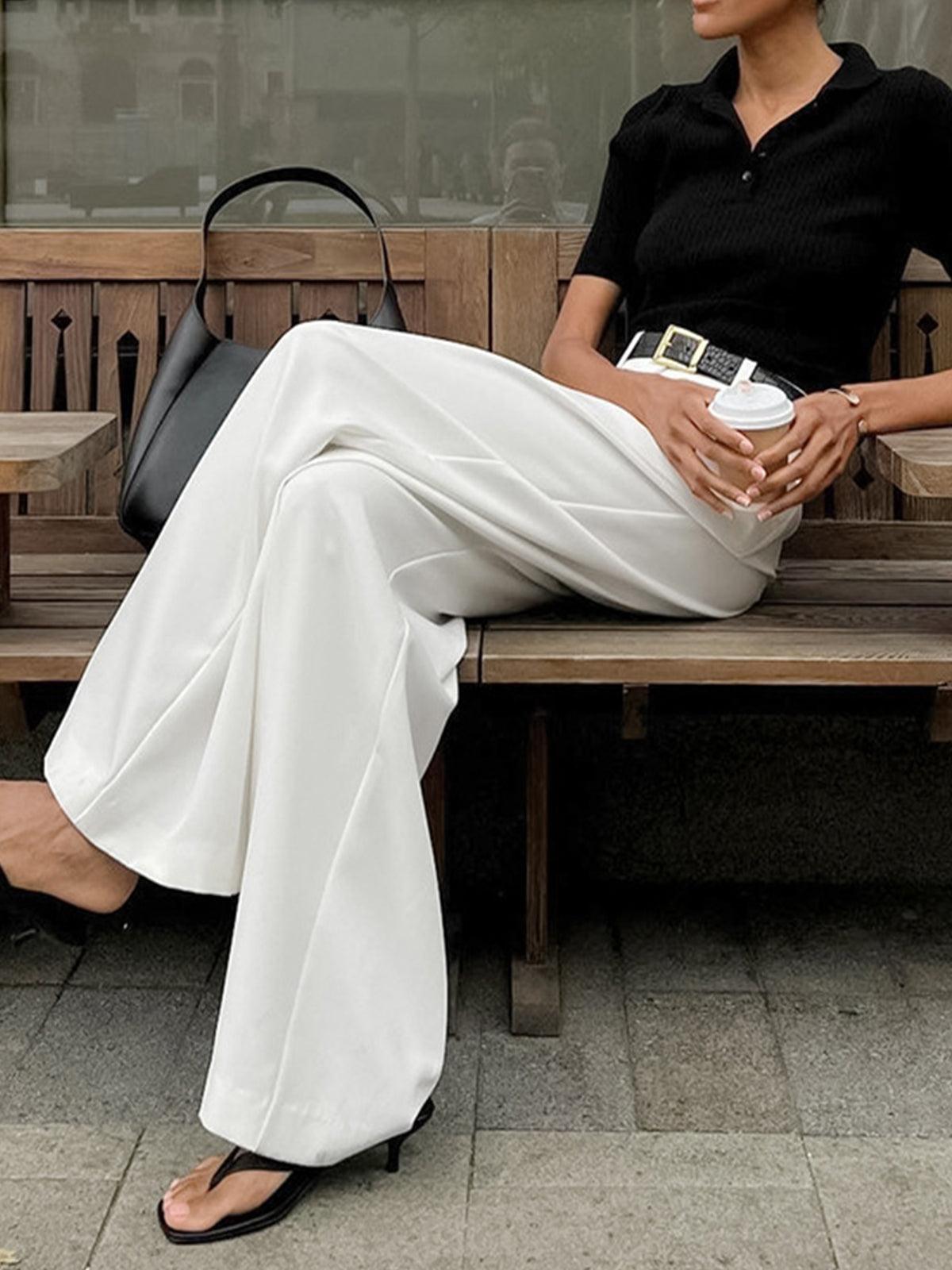 Image of Blair | Women's High-Waisted Pleated Wide Leg Pants