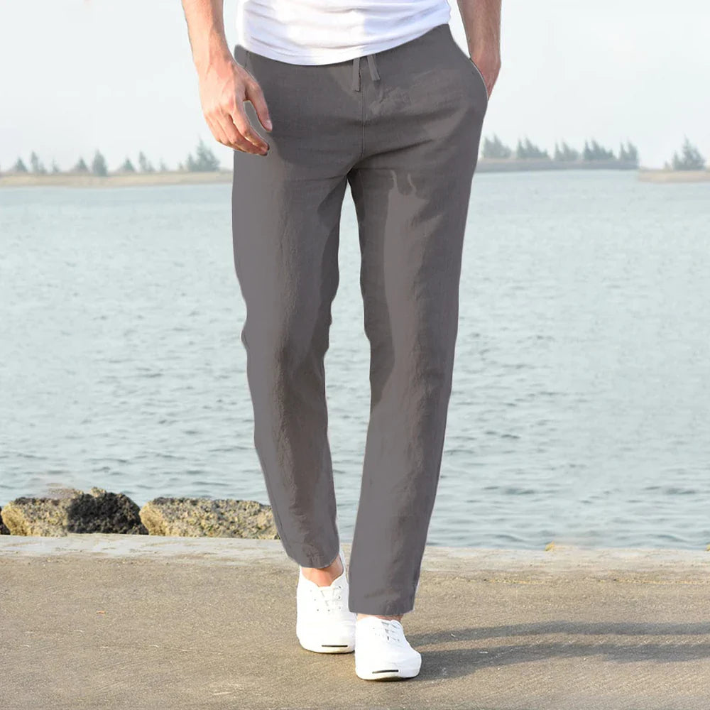 Image of Blake | Men's Drawstring Straight Leg Casual Pants
