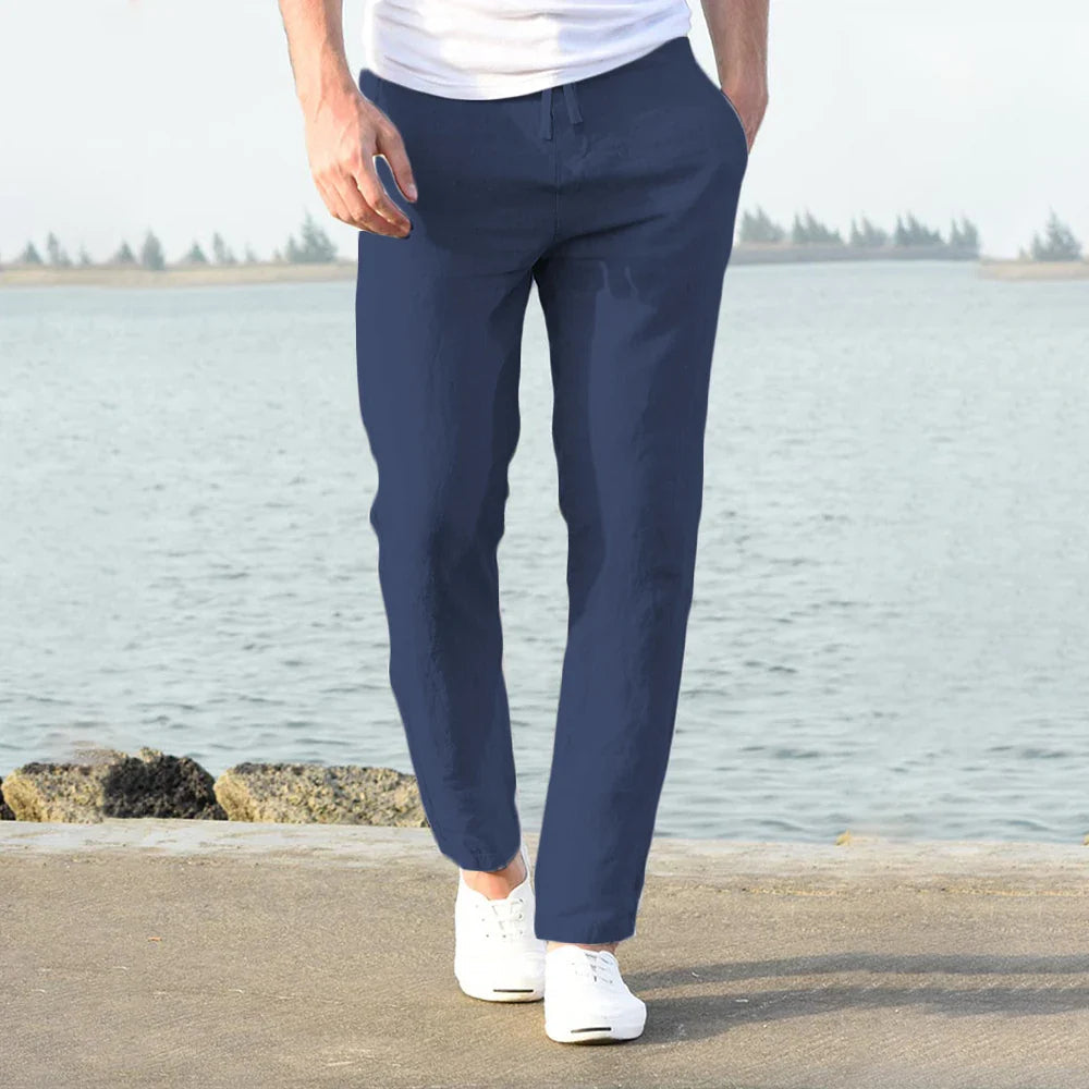 Image of Blake | Men's Drawstring Straight Leg Casual Pants