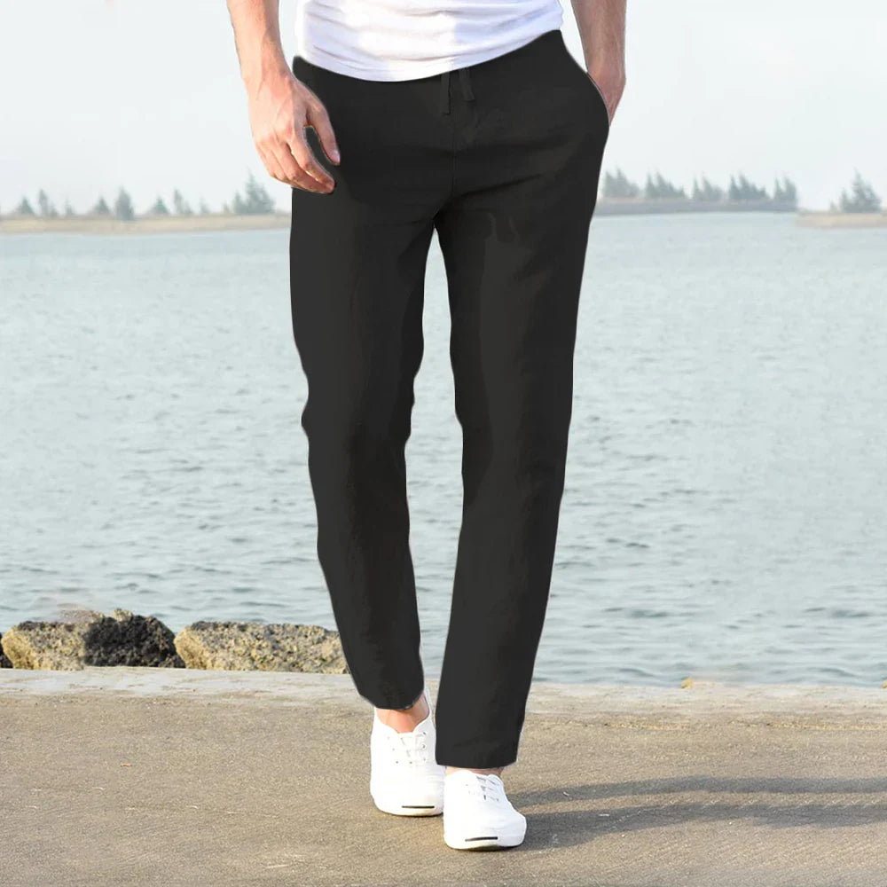 Image of Blake | Men's Drawstring Straight Leg Casual Pants