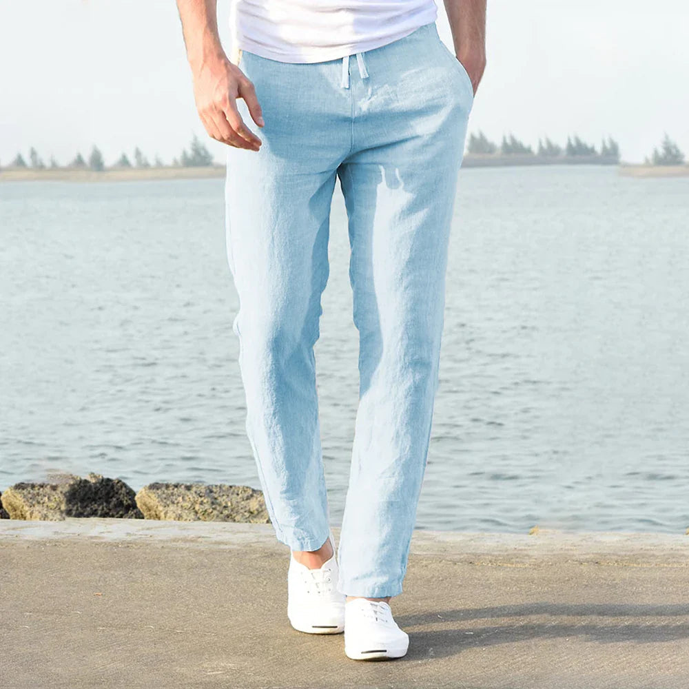 Image of Blake | Men's Drawstring Straight Leg Casual Pants
