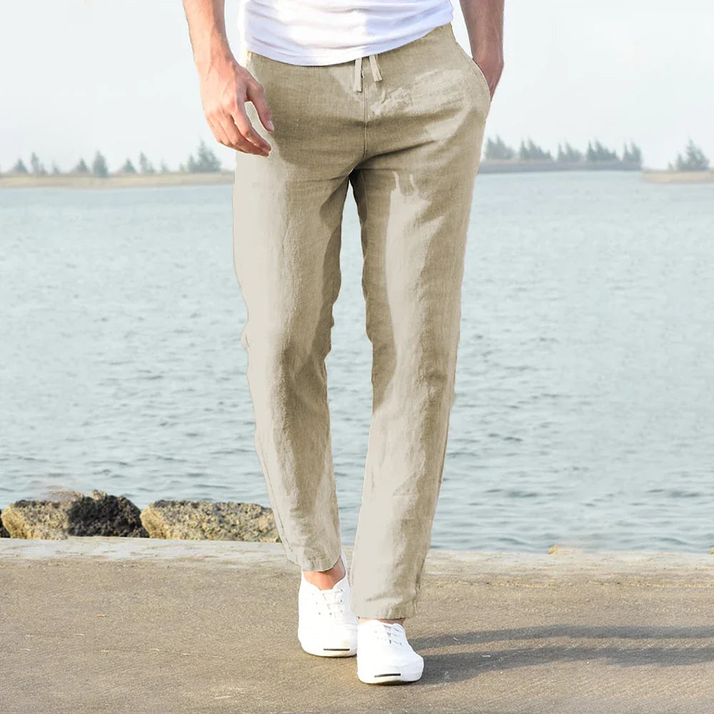 Image of Blake | Men's Drawstring Straight Leg Casual Pants