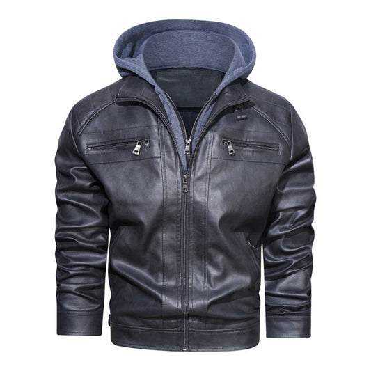 Image of Blake | Men's Hooded Zip-Up Bomber Jacket