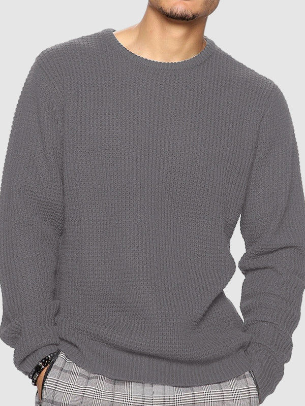 Image of Bobby | Men's Textured Knit Crew Neck Sweater