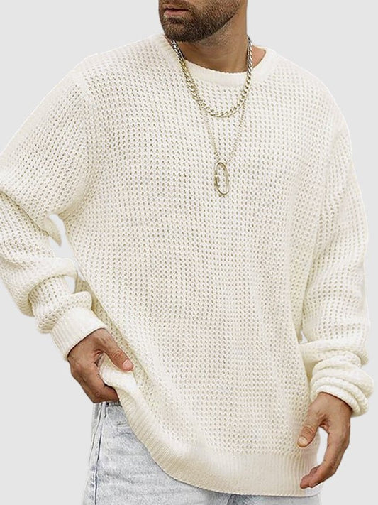Image of Bobby | Men's Textured Knit Crew Neck Sweater