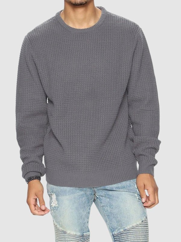 Image of Bobby | Men's Textured Knit Crew Neck Sweater