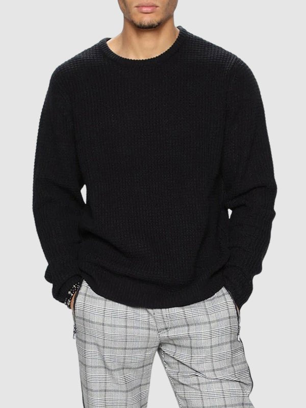 Image of Bobby | Men's Textured Knit Crew Neck Sweater