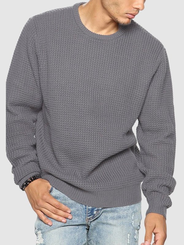 Image of Bobby | Men's Textured Knit Crew Neck Sweater