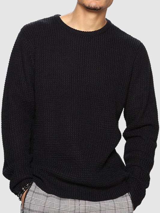 Image of Bobby | Men's Textured Knit Crew Neck Sweater