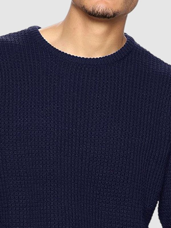 Image of Bobby | Men's Textured Knit Crew Neck Sweater