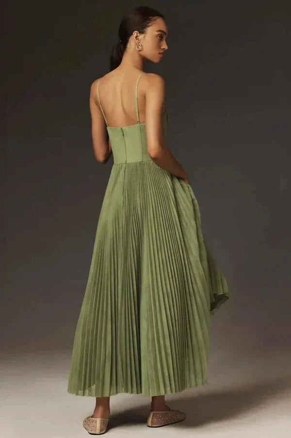 Image of Brianna | Women's Sleeveless Pleated Midi Dress