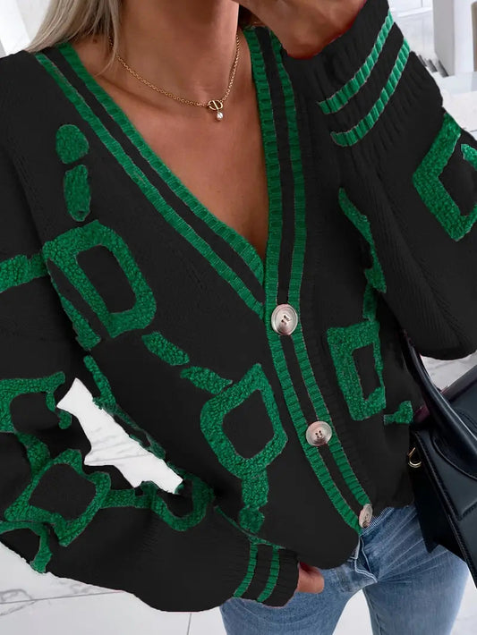 Image of Brooklyn | Women's Button-Down V-Neck Long Sleeve Cardigan