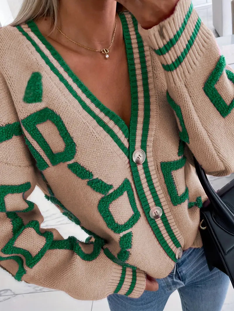 Image of Brooklyn | Women's Button-Down V-Neck Long Sleeve Cardigan