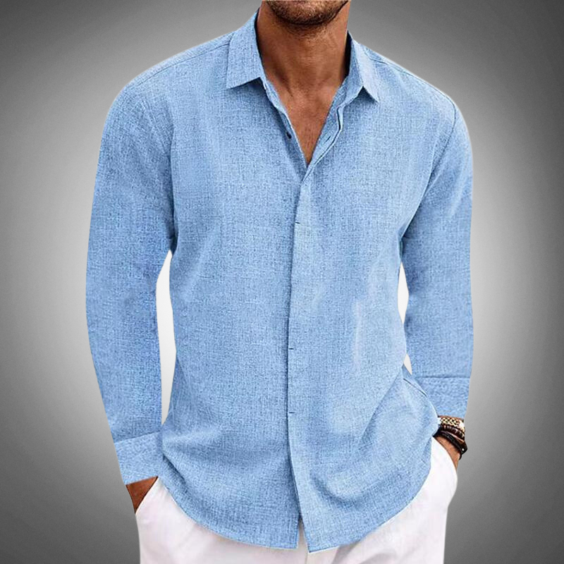 Image of Bruce | Men's Long Sleeve Button-Down Casual Shirt