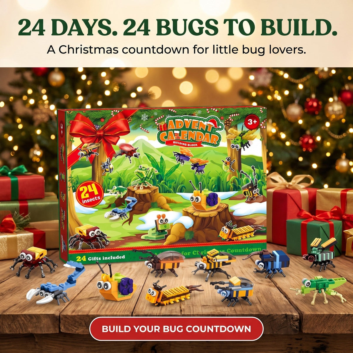 Bug and Insect Brick Advent Calendar, 24 Builds and 2 Secret Builds