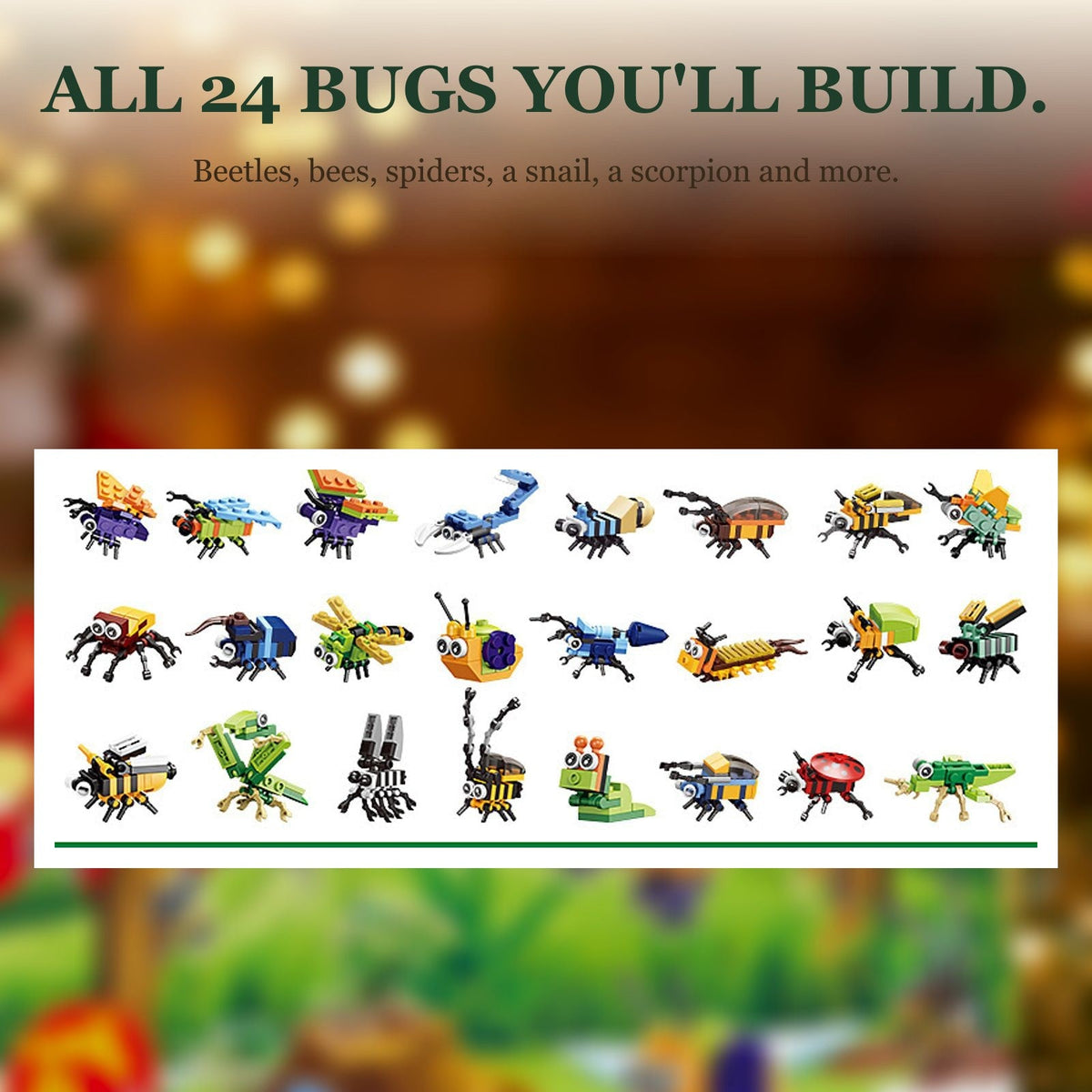Bug and Insect Brick Advent Calendar, 24 Builds and 2 Secret Builds