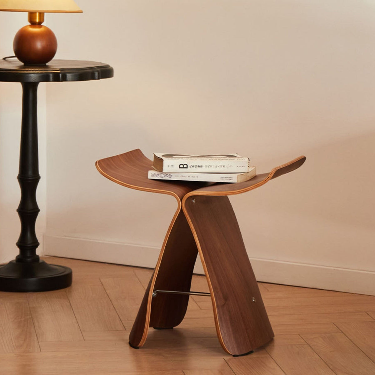 Butterfly Stool with Curved Seat – Sculptural Stool