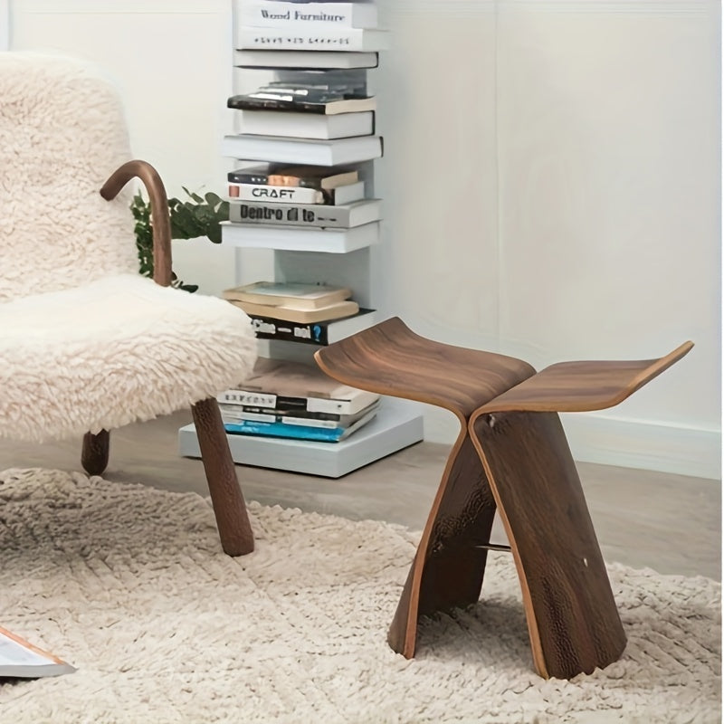 Butterfly Stool with Curved Seat – Sculptural Stool