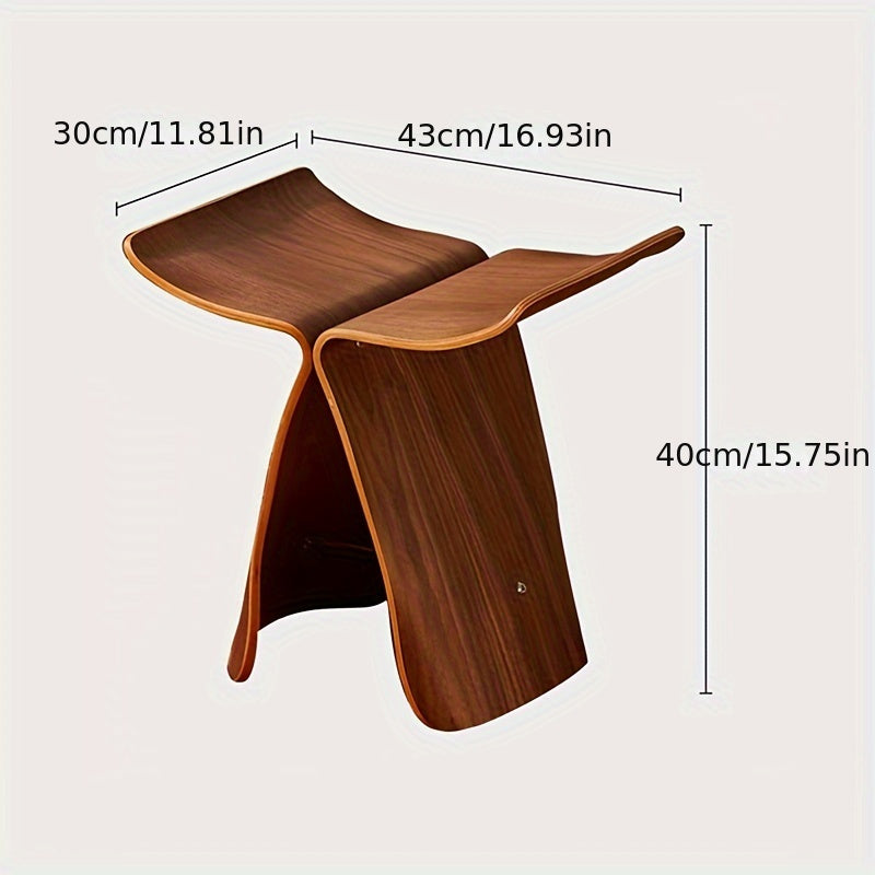 Butterfly Stool with Curved Seat – Sculptural Stool