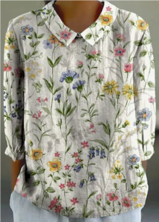 Camila Retro Floral Shirt - Women