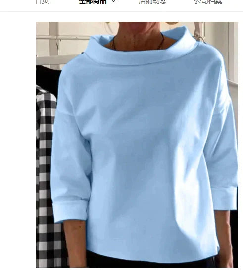Image of Camille | Women's Oversized Roll Neck Top