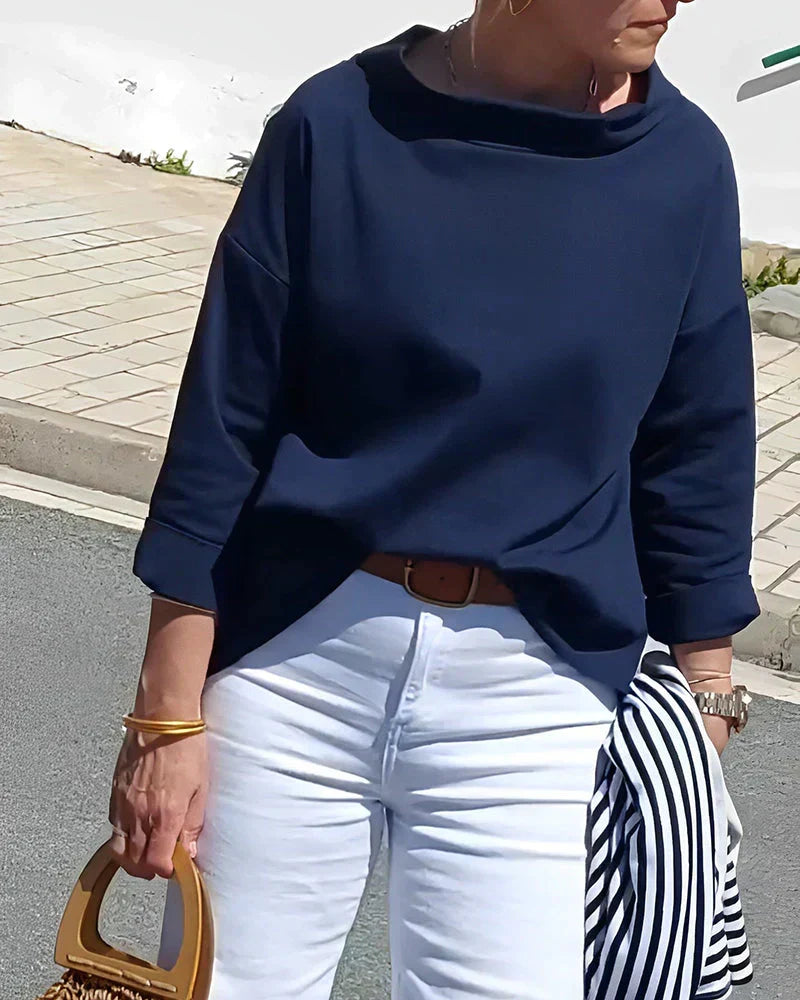 Image of Camille | Women's Oversized Roll Neck Top