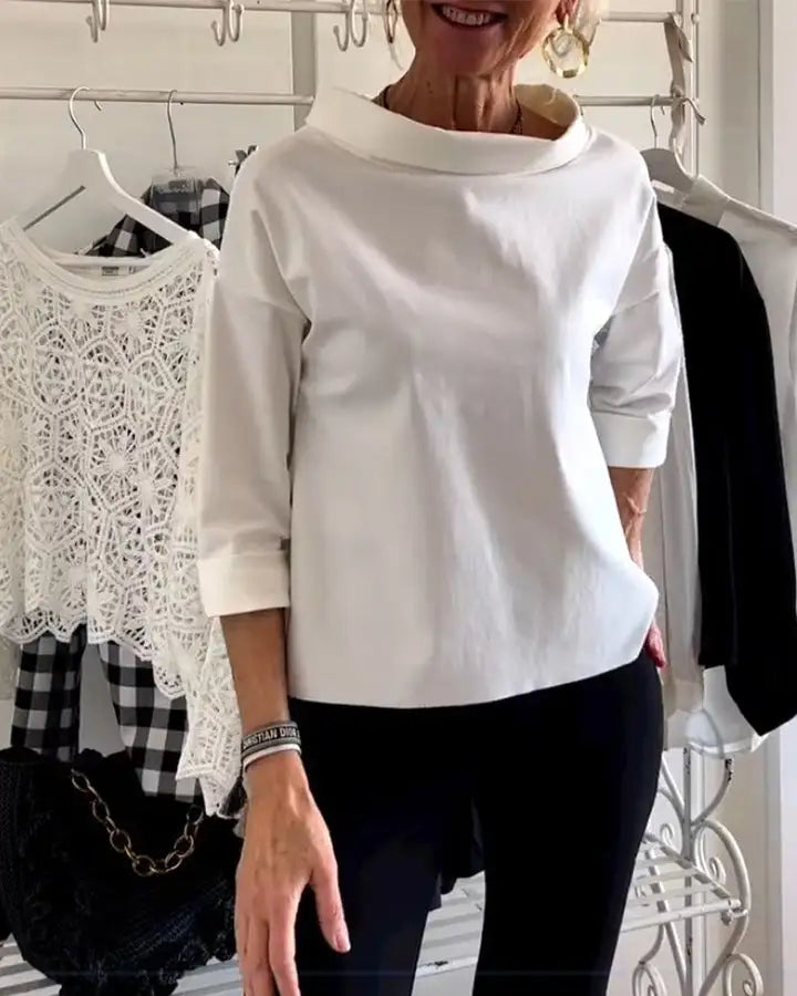 Image of Camille | Women's Oversized Roll Neck Top