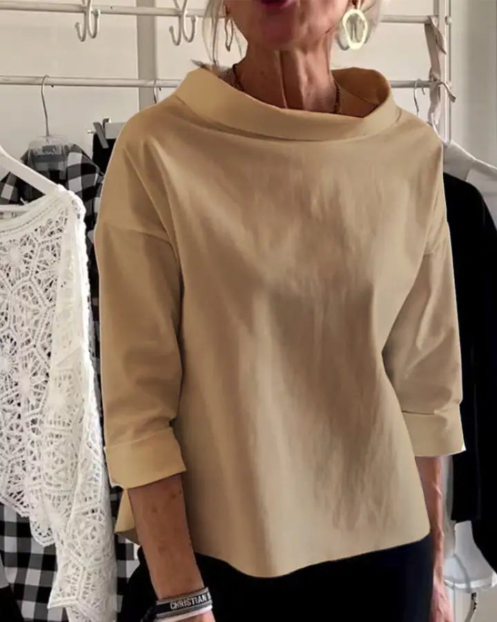 Image of Camille | Women's Oversized Roll Neck Top