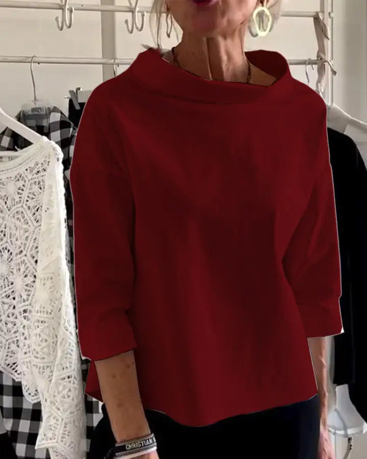 Image of Camille | Women's Oversized Roll Neck Top