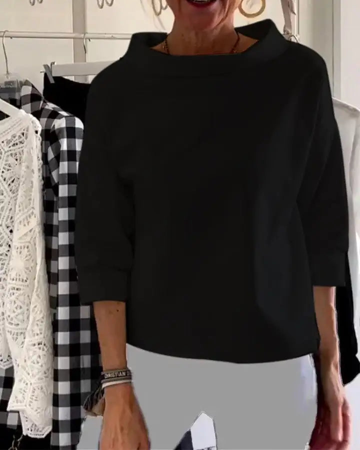 Image of Camille | Women's Oversized Roll Neck Top
