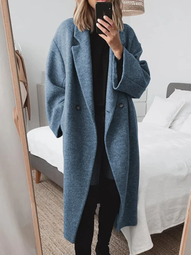 Image of Carla | Women's Oversized Double-Breasted Long Coat