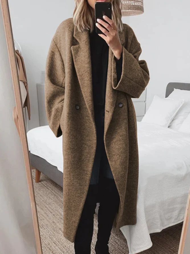 Image of Carla | Women's Oversized Double-Breasted Long Coat