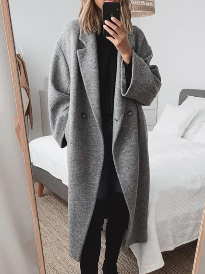Image of Carla | Women's Oversized Double-Breasted Long Coat