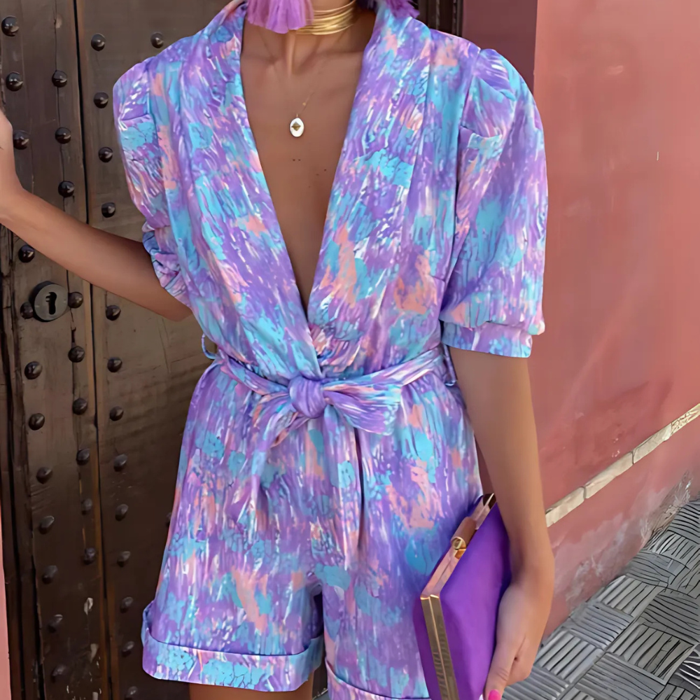 Image of Carolyn | Women's Belted Two-Piece Set