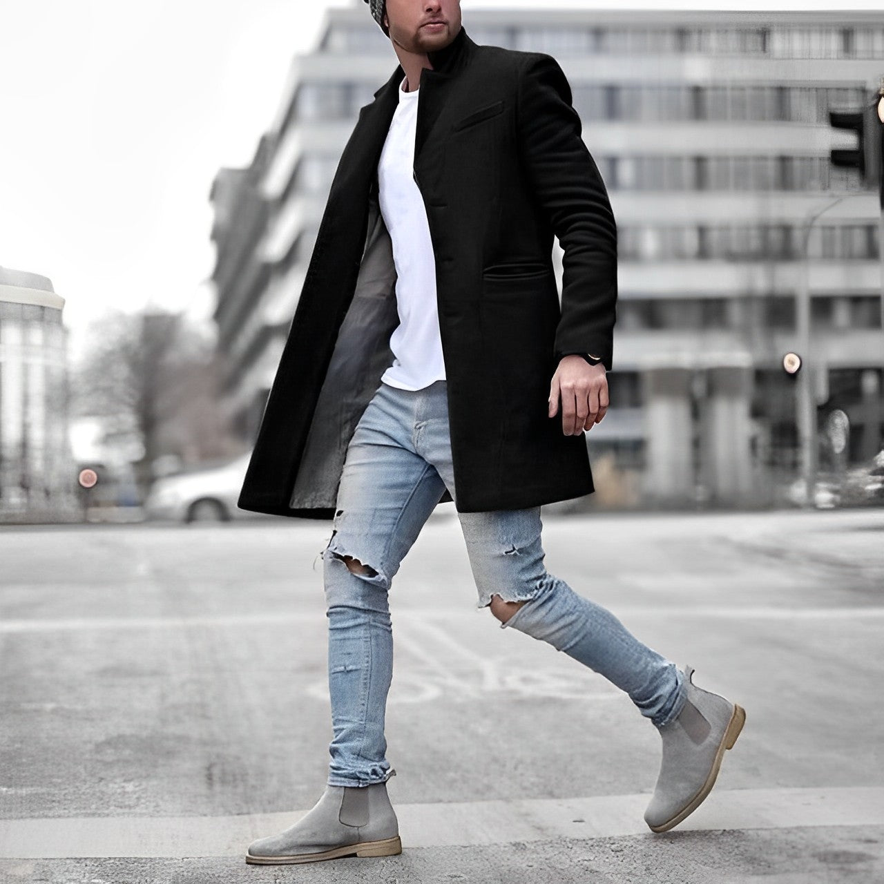 Image of Carson | Men's Slim-Fit Topcoat