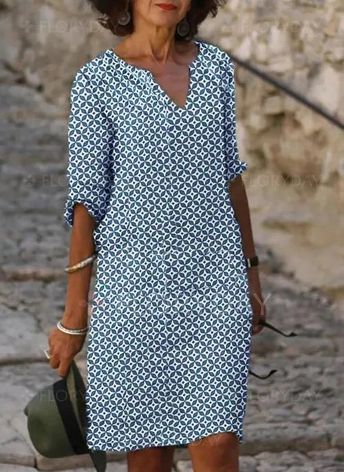 Image of Cassandra | Women's V-Neck Midi Dress