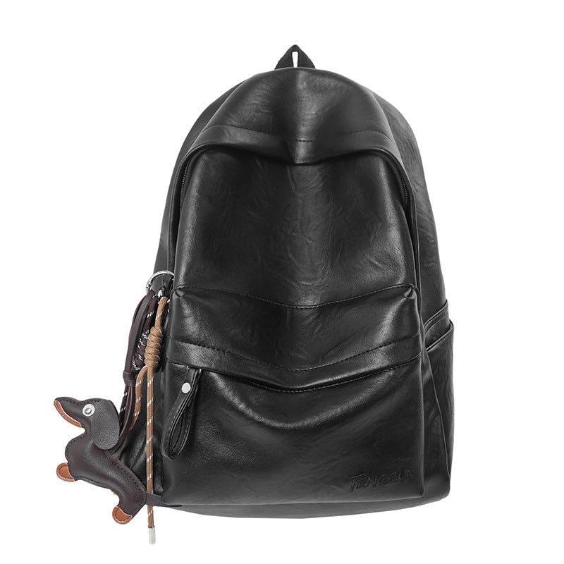 Casual Leather School Backpack