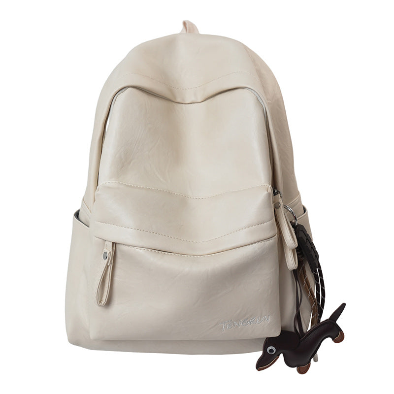 Casual Leather School Backpack