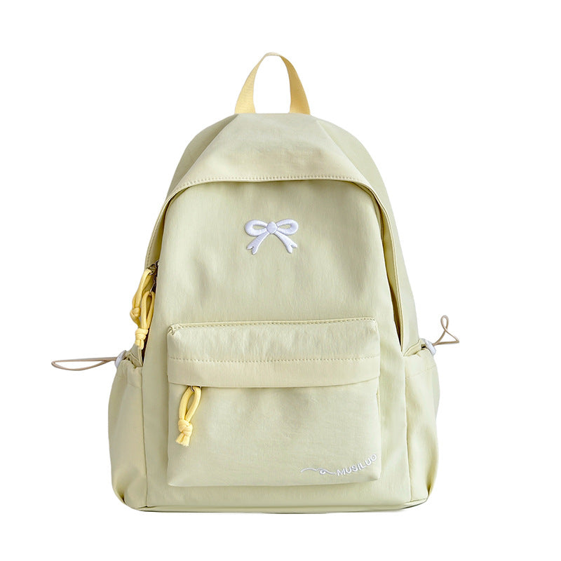 Casual School Backpack with Embossed Bow