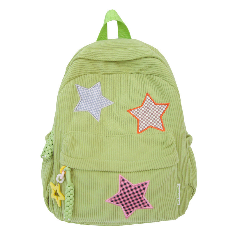 Casual Star-Embellished School Backpack