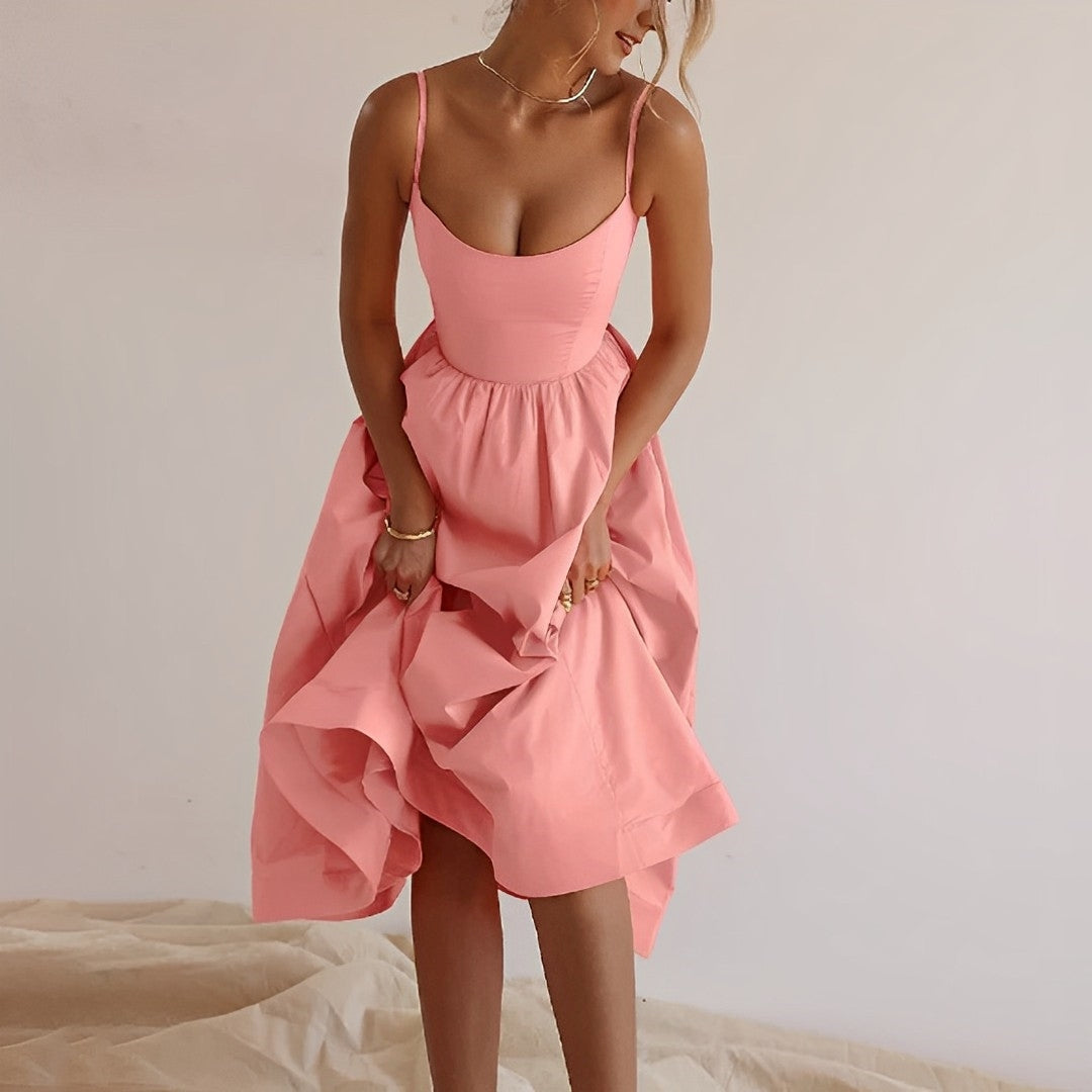 Image of Chelsea | Women's Sleeveless A-Line Midi Dress