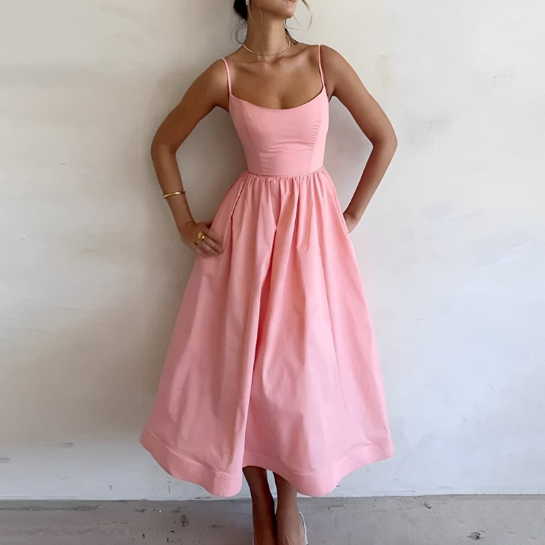 Image of Chelsea | Women's Sleeveless A-Line Midi Dress