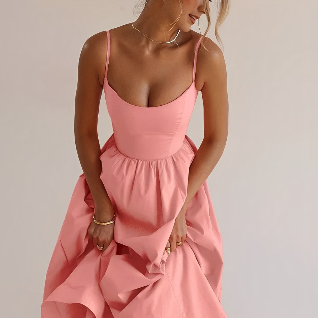Image of Chelsea | Women's Sleeveless A-Line Midi Dress