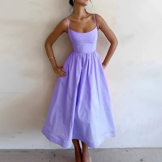 Image of Chelsea | Women's Sleeveless A-Line Midi Dress