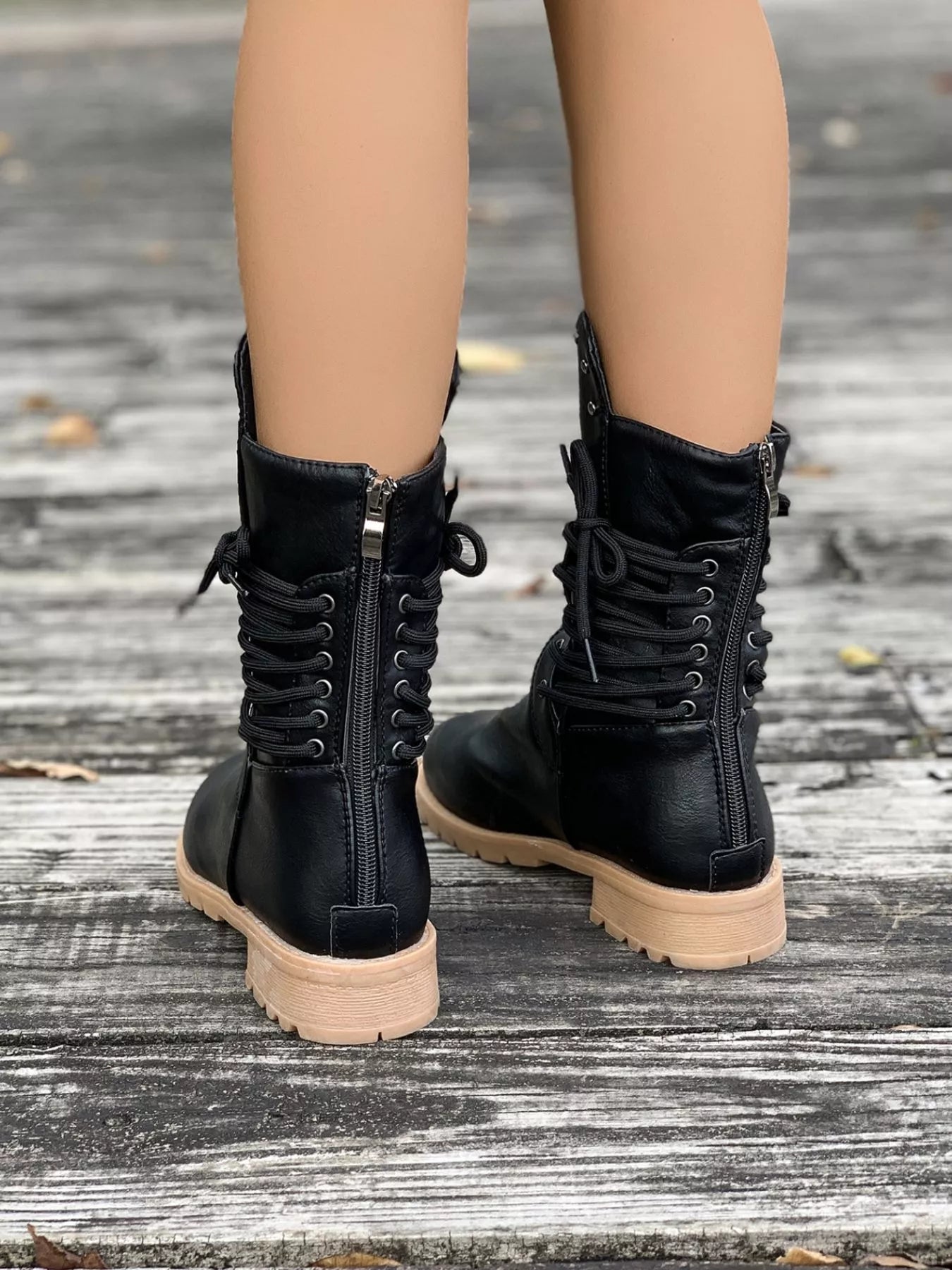 Image of Christine | Women's Lace-Up Mid-Calf Boots