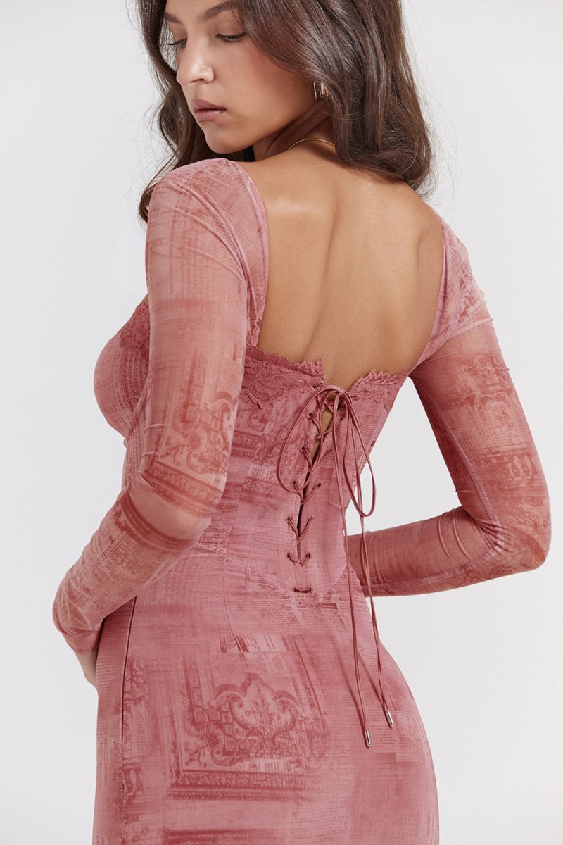Image of Christine | Women's Long Sleeve Bodycon Midi Dress