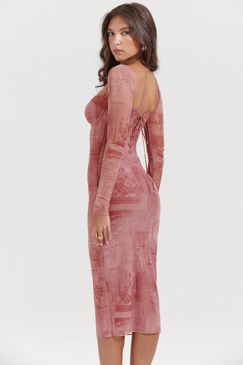 Image of Christine | Women's Long Sleeve Bodycon Midi Dress