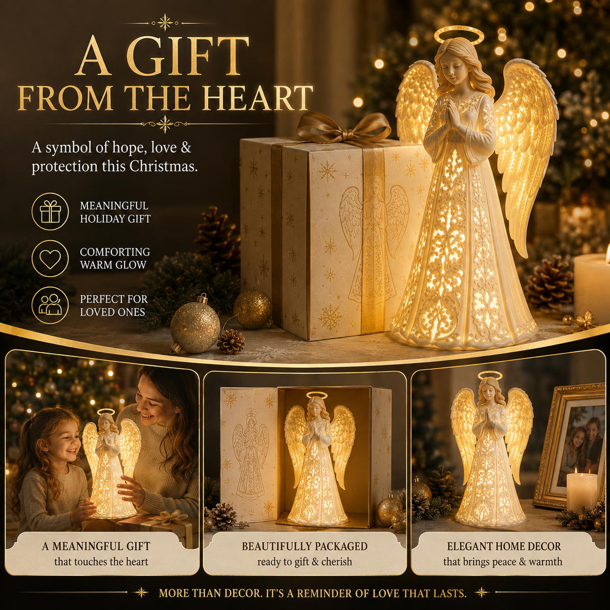Christmas Angel Light – Warm Golden Glow for Hope and Love