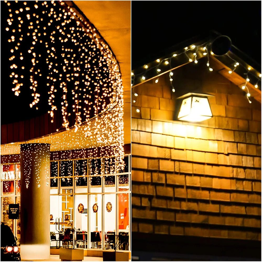 Christmas Curtain Lights with 8 Modes and Remote Control